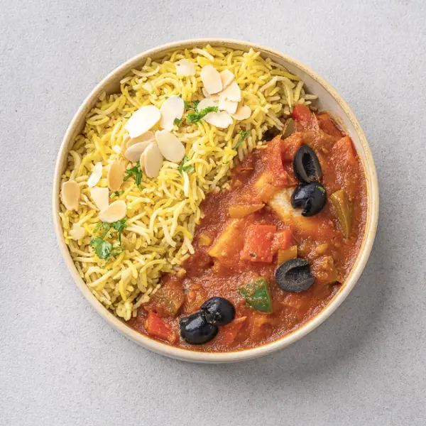 Fish Salona with Saffron Rice